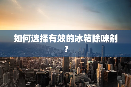 如何选择有效的冰箱除味剂？