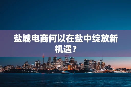 盐城电商何以在盐中绽放新机遇？