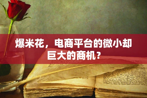 爆米花，电商平台的微小却巨大的商机？