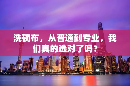 洗碗布，从普通到专业，我们真的选对了吗？