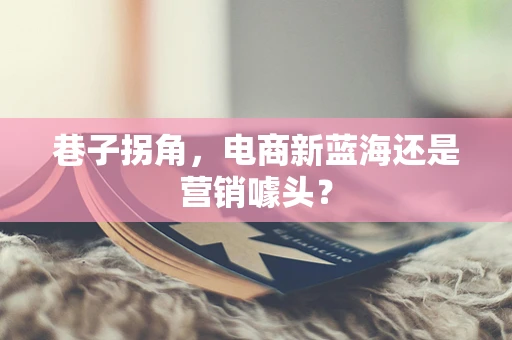巷子拐角，电商新蓝海还是营销噱头？