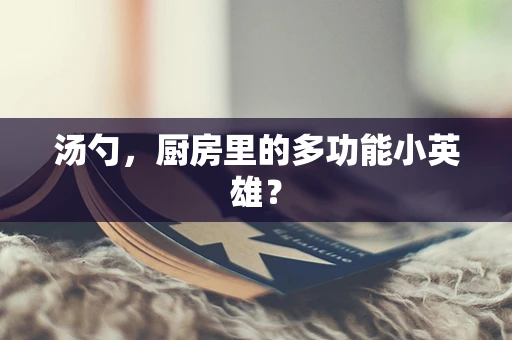 汤勺，厨房里的多功能小英雄？