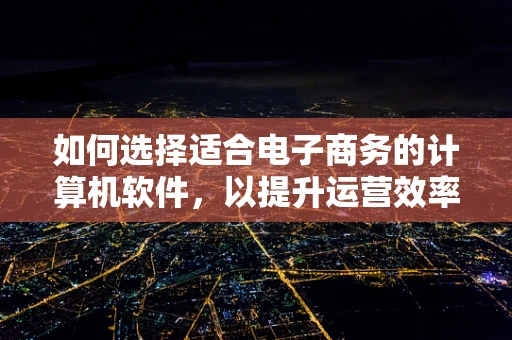 如何选择适合电子商务的计算机软件，以提升运营效率？