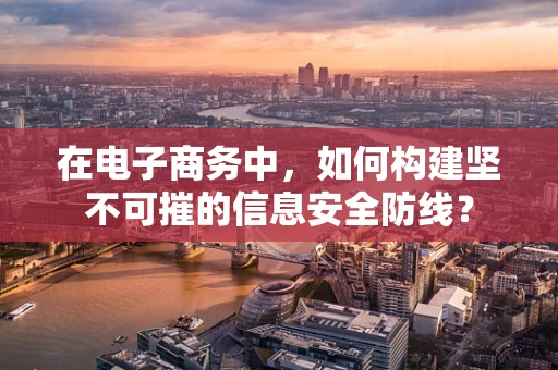 在电子商务中，如何构建坚不可摧的信息安全防线？