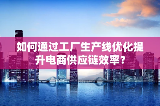如何通过工厂生产线优化提升电商供应链效率？