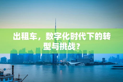 出租车，数字化时代下的转型与挑战？