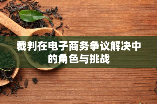 裁判在电子商务争议解决中的角色与挑战
