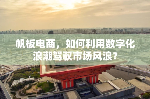 帆板电商，如何利用数字化浪潮驾驭市场风浪？