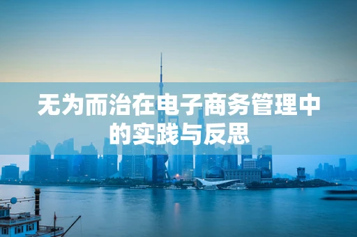 无为而治在电子商务管理中的实践与反思