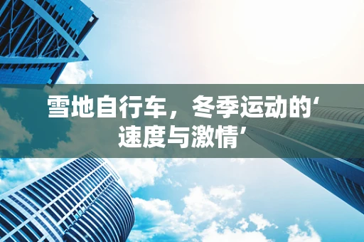 雪地自行车，冬季运动的‘速度与激情’