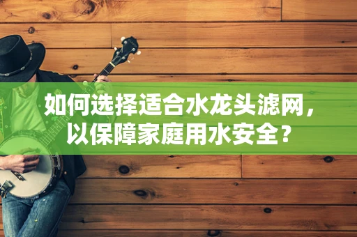 如何选择适合水龙头滤网，以保障家庭用水安全？