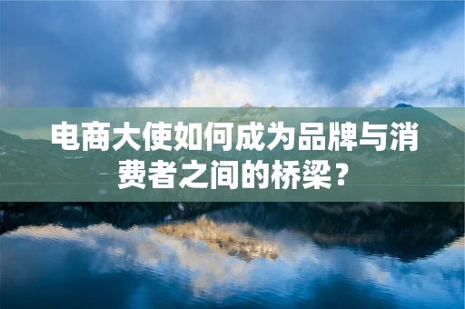电商大使如何成为品牌与消费者之间的桥梁？