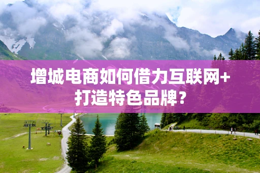 增城电商如何借力互联网+打造特色品牌？