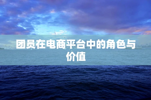 团员在电商平台中的角色与价值