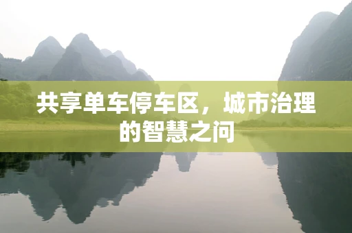 共享单车停车区，城市治理的智慧之问