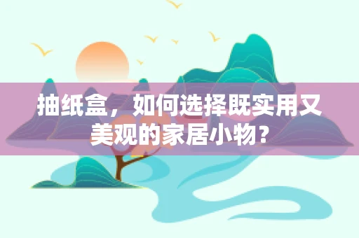 抽纸盒，如何选择既实用又美观的家居小物？