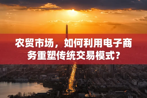 农贸市场，如何利用电子商务重塑传统交易模式？