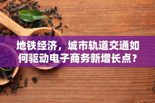 地铁经济，城市轨道交通如何驱动电子商务新增长点？