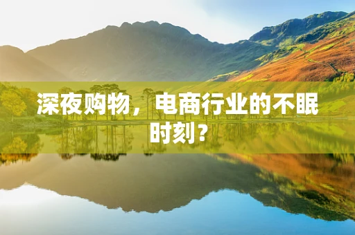 深夜购物，电商行业的不眠时刻？