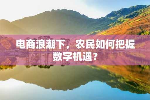 电商浪潮下，农民如何把握数字机遇？