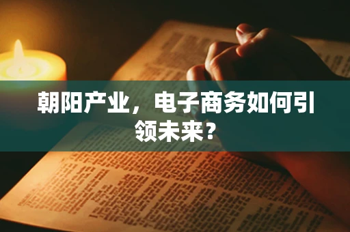 朝阳产业，电子商务如何引领未来？