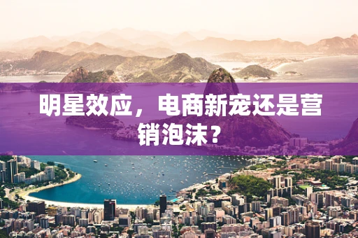 明星效应，电商新宠还是营销泡沫？
