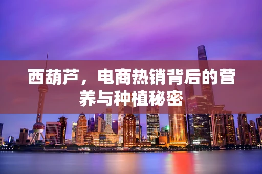西葫芦，电商热销背后的营养与种植秘密