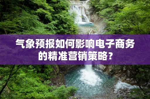 气象预报如何影响电子商务的精准营销策略？