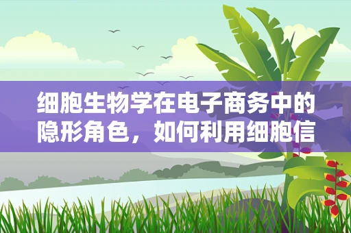 细胞生物学在电子商务中的隐形角色，如何利用细胞信号传导优化用户体验？