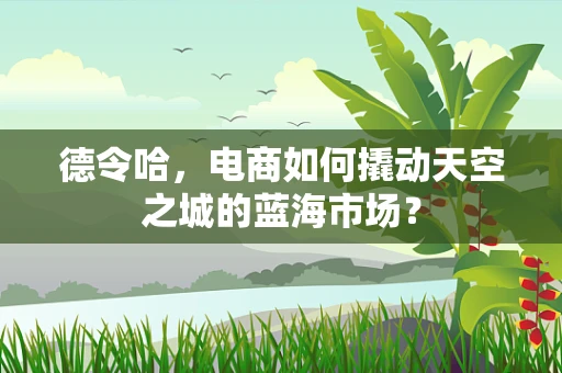 德令哈，电商如何撬动天空之城的蓝海市场？