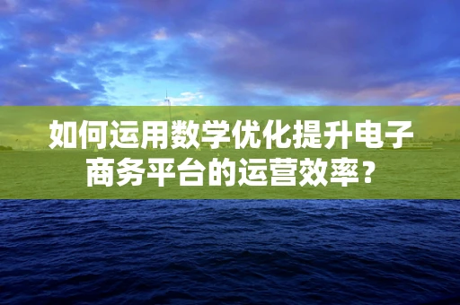 如何运用数学优化提升电子商务平台的运营效率？