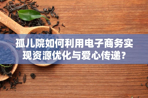 孤儿院如何利用电子商务实现资源优化与爱心传递？