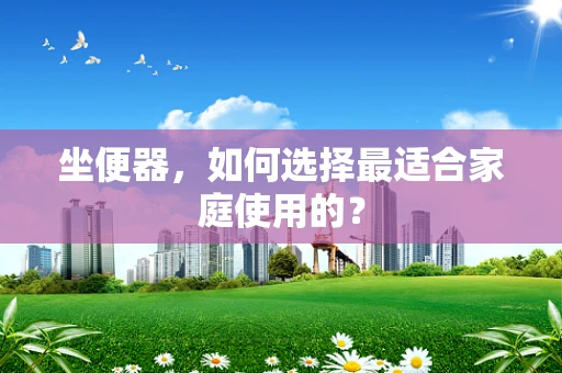 坐便器，如何选择最适合家庭使用的？