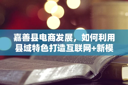 嘉善县电商发展，如何利用县域特色打造互联网+新模式？