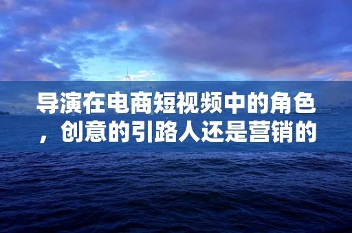 导演在电商短视频中的角色，创意的引路人还是营销的魔术师？