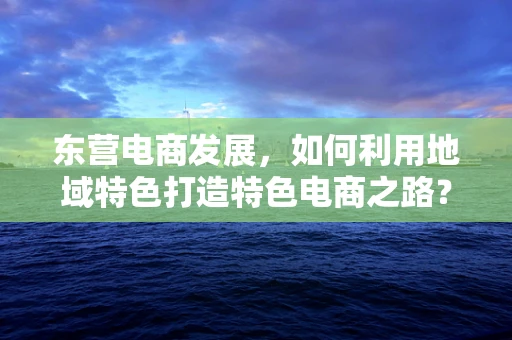 东营电商发展，如何利用地域特色打造特色电商之路？