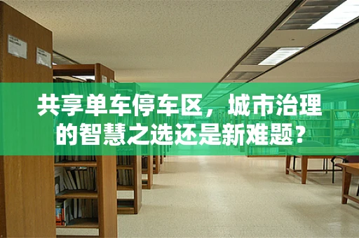 共享单车停车区，城市治理的智慧之选还是新难题？