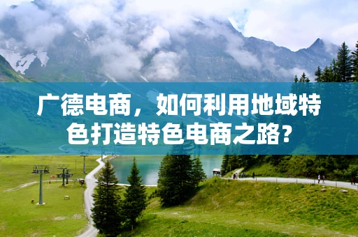 广德电商，如何利用地域特色打造特色电商之路？