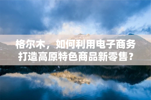 格尔木，如何利用电子商务打造高原特色商品新零售？