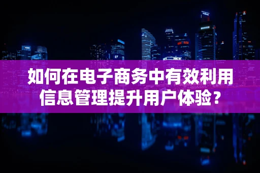如何在电子商务中有效利用信息管理提升用户体验？