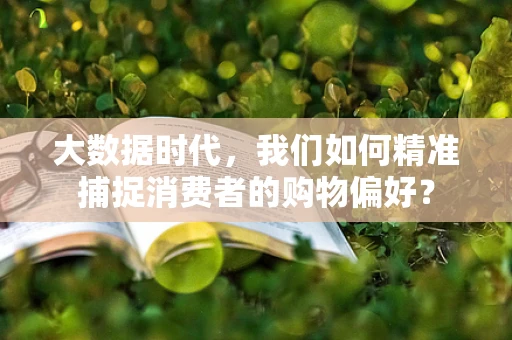 大数据时代，我们如何精准捕捉消费者的购物偏好？