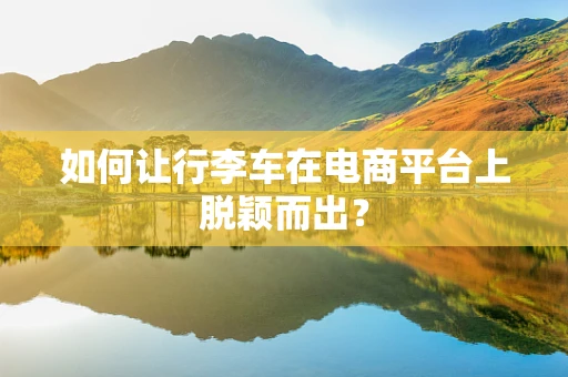 如何让行李车在电商平台上脱颖而出？