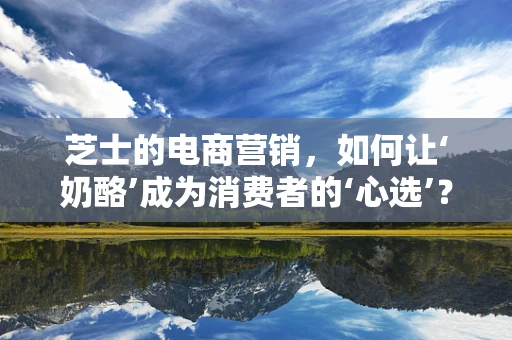 芝士的电商营销，如何让‘奶酪’成为消费者的‘心选’？