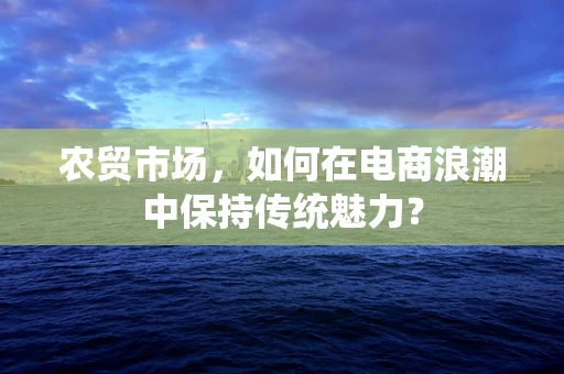 农贸市场，如何在电商浪潮中保持传统魅力？