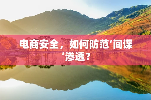 电商安全，如何防范‘间谍’渗透？