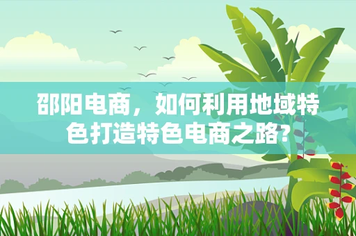 邵阳电商，如何利用地域特色打造特色电商之路？