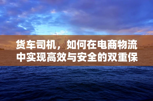货车司机，如何在电商物流中实现高效与安全的双重保障？