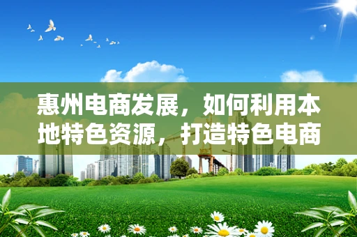 惠州电商发展，如何利用本地特色资源，打造特色电商品牌？