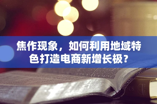 焦作现象，如何利用地域特色打造电商新增长极？