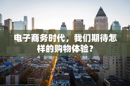 电子商务时代，我们期待怎样的购物体验？